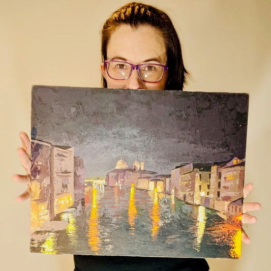 (a venetian evening) acrylic painting