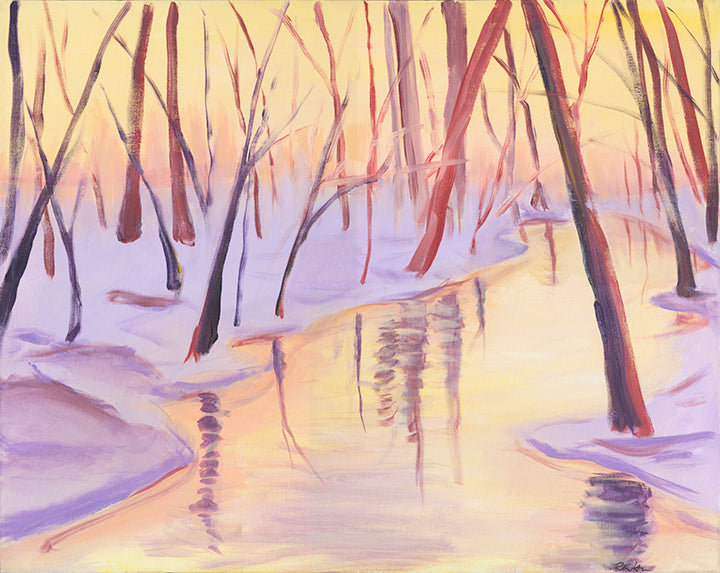 (a wisconsin winter) acrylic painting